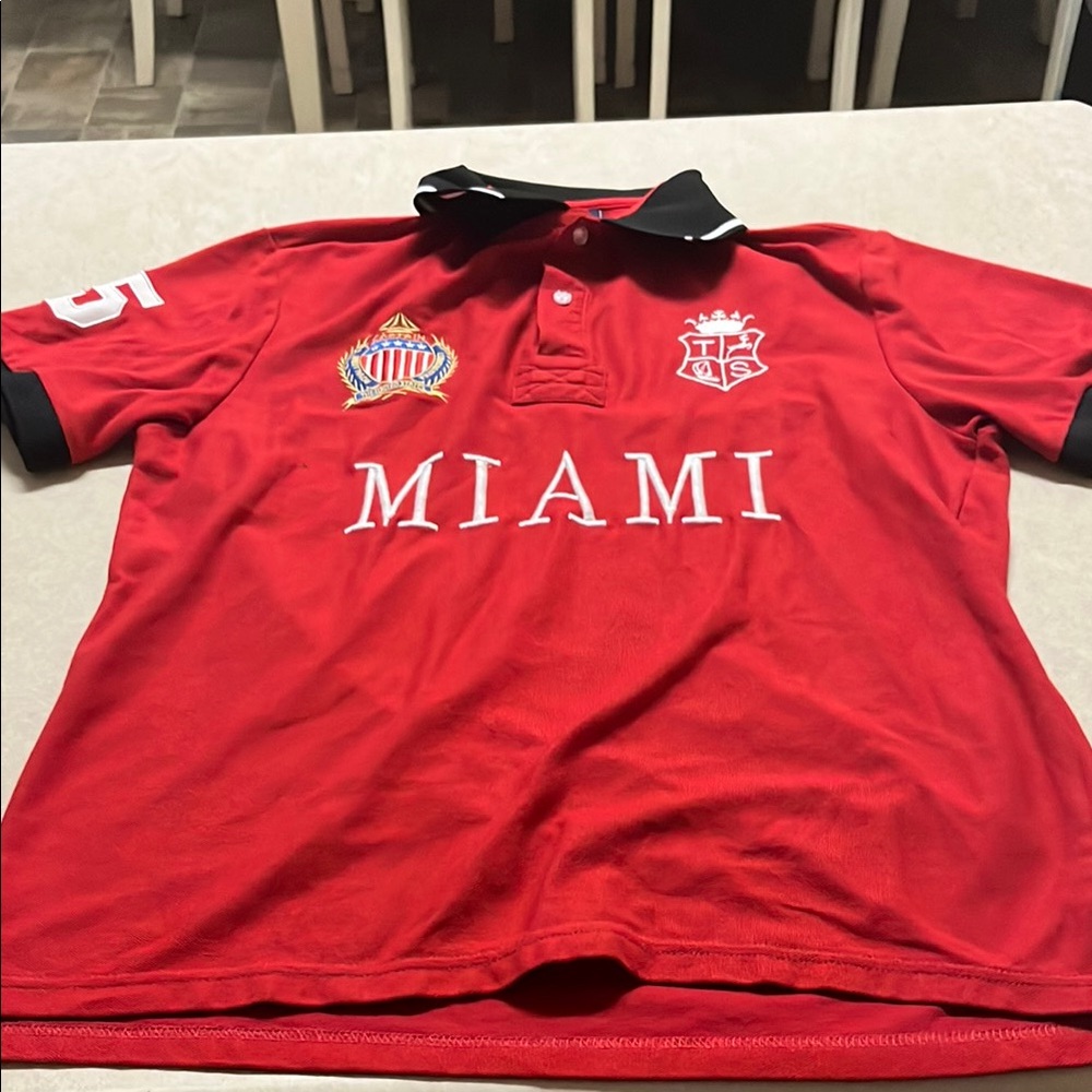 Red Miami Polo Shirt